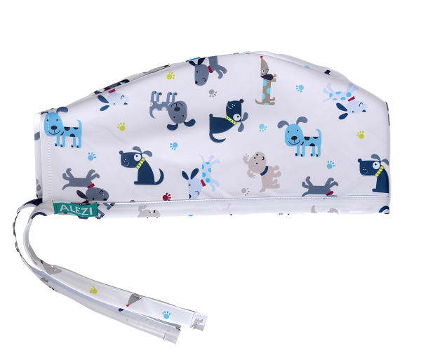 Καπελο Υφασματινο Stretch Χειρουργειου Unisex One Size Σκυλακια