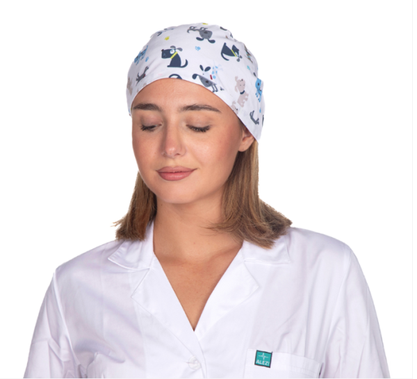 Καπελο Υφασματινο Stretch Χειρουργειου Unisex One Size Σκυλακια