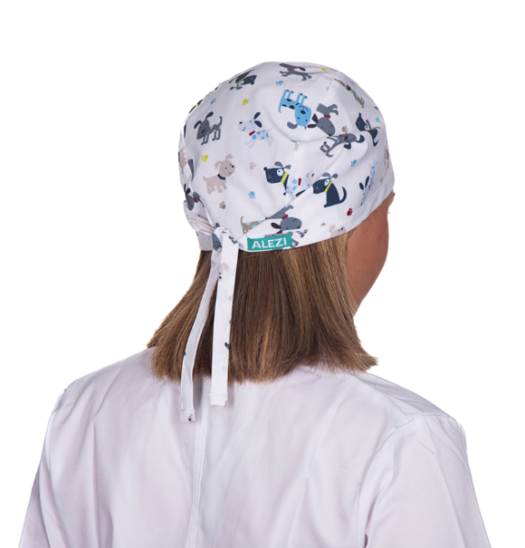 Καπελο Υφασματινο Stretch Χειρουργειου Unisex One Size Σκυλακια