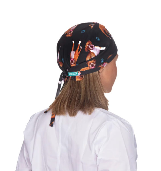 Καπελο Υφασματινο Stretch Χειρουργειου Unisex One Size Σκυλακια 2