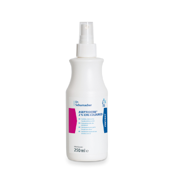 Αντισηπτικο Δερματος AseptoDerm 2% CHG με Χρωμα 250ml