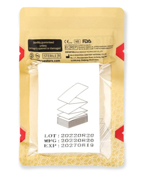 Αιμοστατικη Γαζα Rhino Rescue Z-Fold Compressed Gauze 11.4cm x 3.75m