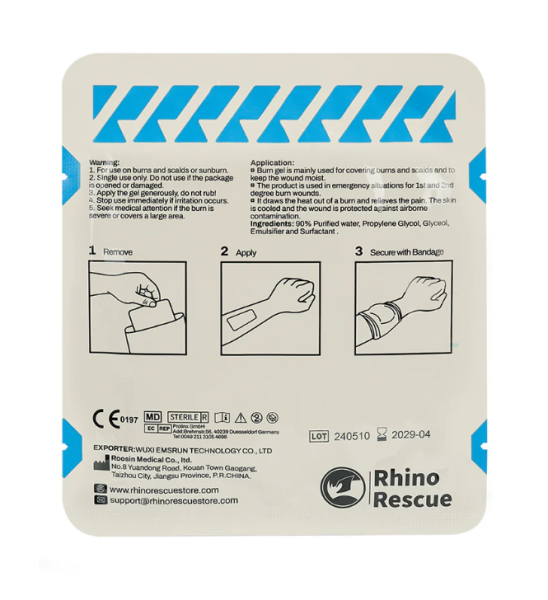 Επιθεμα Εγκαυματων 10 x 10cm 40gr Rhino Rescue Burn Dressing Επιθεμα Εγκαυματων 10 x 10cm 40gr Rhino Rescue Burn Dressing