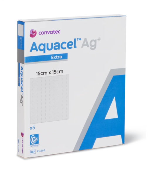 Επιθεμα Υδροινωδες Aquacel Extra AG 15cm x 15cm Convatec 413568 1Τεμ. Επιθεμα Υδροινωδες Aquacel Extra AG 15cm x 15cm Convatec 413568 1Τεμ.