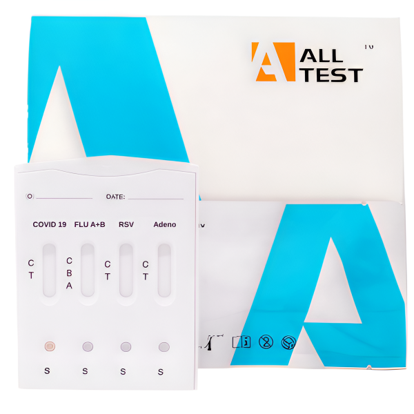 Τεστ ανιχνευσης Αντιγoνων 5 Μολυσματικων Ασθενειων Αναπνευστικου SARS-CoVID-2+Influenza (Γριπης) A/B+RSV+Αδενοϊος All test 20Τεμ