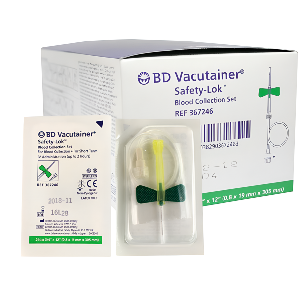 Πεταλουδες Αιμοληψιας Vacutainer Safety Lock 21G x 3/4 1/2 Πρασινο (0,8 x 19 mm) 30 cm tube χωρις LA BD 367246 50Τεμ. Πεταλουδες Αιμοληψιας Vacutainer Safety Lock 21G x 3/4 1/2 Πρασινο (0,8 x 19 mm) 30 cm tube χωρις LA BD 367246 50Τεμ.