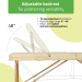 Κρεβατι Μασαζ πτυσσομενο Ξυλινο Ρυθμιζομενου υψους (Βαλιτσα) 185 x 70cm Bianca Comfy Base K533 Μπεζ