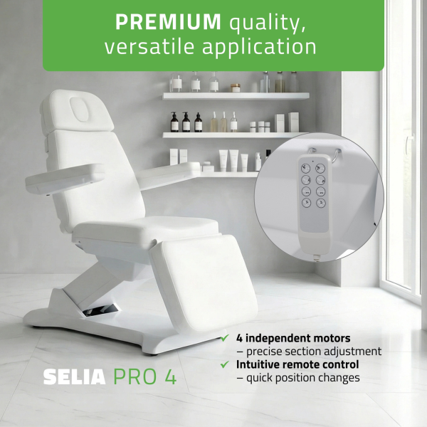 Πολυθρονα Αισθητικης Tattoo Ηλεκτρικη Selia PRO 4 Touch Core ρυθμιζομενου υψους Habys