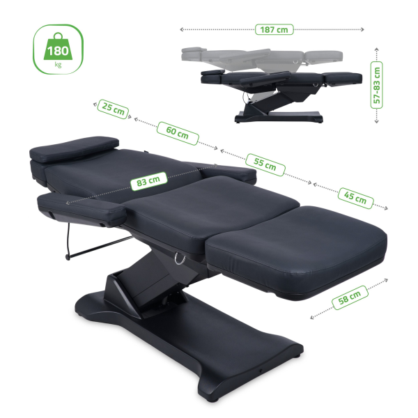 Πολυθρονα Αισθητικης Tattoo Ηλεκτρικη Selia PRO 4 Touch Core ρυθμιζομενου υψους Habys