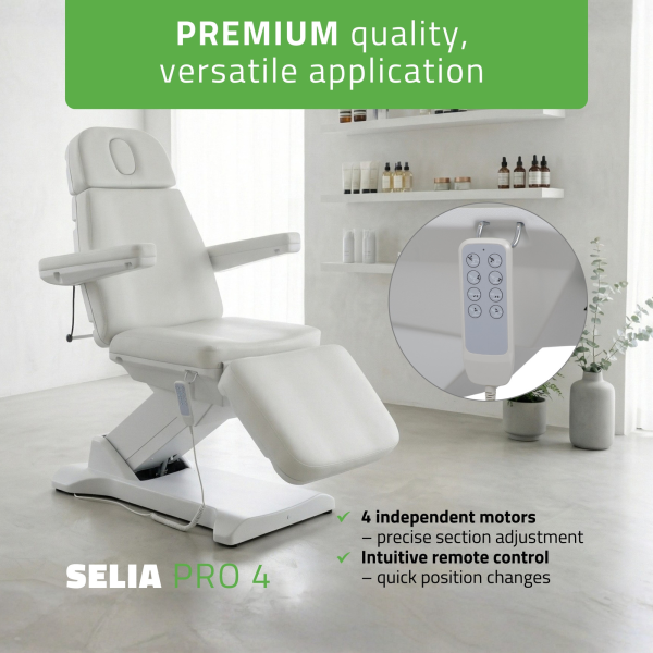 Πολυθρονα Αισθητικης Tattoo Ηλεκτρικη Selia PRO 4 Touch Core ρυθμιζομενου υψους Habys