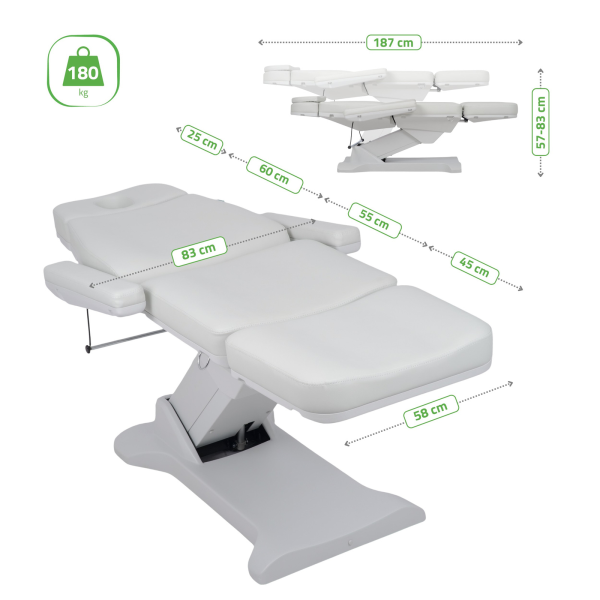 Πολυθρονα Αισθητικης Tattoo Ηλεκτρικη Selia PRO 4 Touch Core ρυθμιζομενου υψους Habys