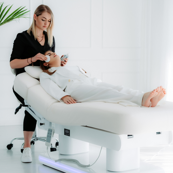 Ηλεκτρικo κρεβατι Αισθητικης Spa Θερμαινομενο Πολυτελες Habys Eterna Gentle Flex ρυθμιζομενου υψους 62 - 87cm με 4 μοτερ Λευκο