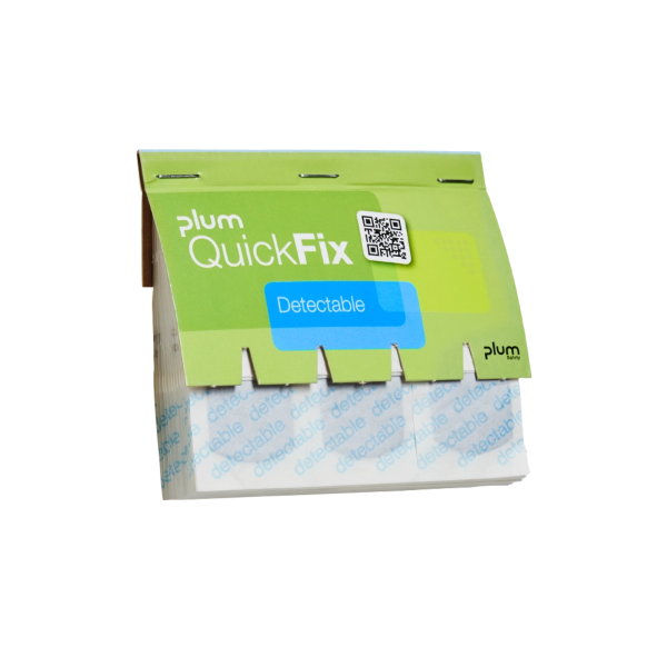 Επιθεματα Τραυματων Εστιατοριου Μπλε QuickFix 72 x 25 mm 45τεμ 2 συσκ. Plum 5513 + ΔΩΡΕΑΝ μια Επιτοιχια βαση (Dispenser)