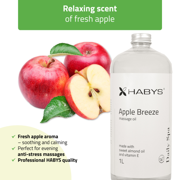 Λαδι Μασαζ Apple Breeze 1000ml. Daily Spa Habys Λαδι Μασαζ Apple Breeze 1000ml. Daily Spa Habys