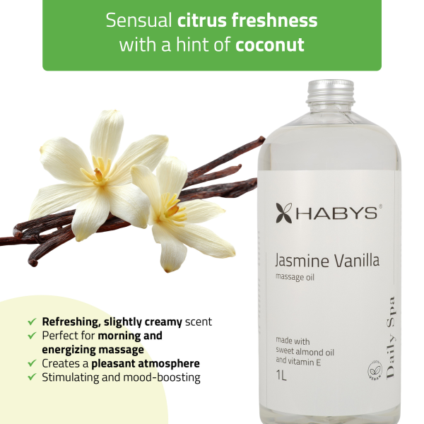 Λαδι Μασαζ Jasmine Vanilla 1000ml. Daily Spa Habys