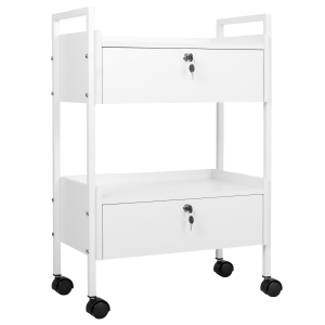 Τρολει με 2 συρταρια 62 x 36 x 90cm Vela Habys Λευκο
