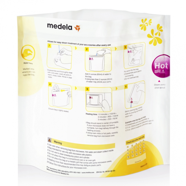 Σακουλακια αποστειρωσης Quickclean 5τεμ. Medela