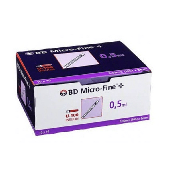 Συριγγα ινσουλινης αποστειρωμενη BD Micro Fine 0.5ml με βελονα 30G x 8.00mm 100Τεμ. 324825 Συριγγα ινσουλινης αποστειρωμενη BD Micro Fine 0.5ml με βελονα 30G x 8.00mm 100Τεμ. 324825